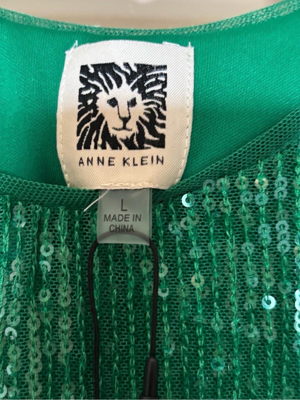 Anne Klein Emerald Green Sequin Tank Top - Picture 5 of 5